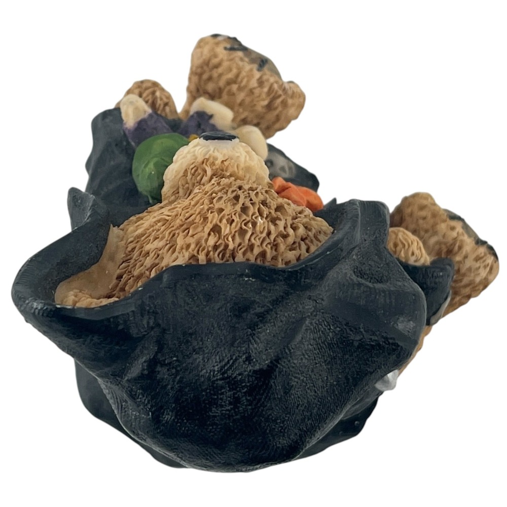 Halloween Grim Reaper Teddy Bear Figurine Scythe Scarecrow Skull Cloak 4 Inch - Picture 5 of 7